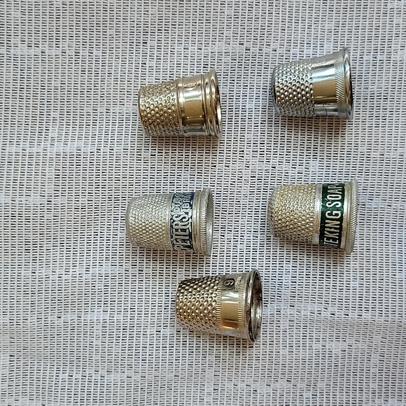 Other - Lot of 5 Metal Vintage Thimbles